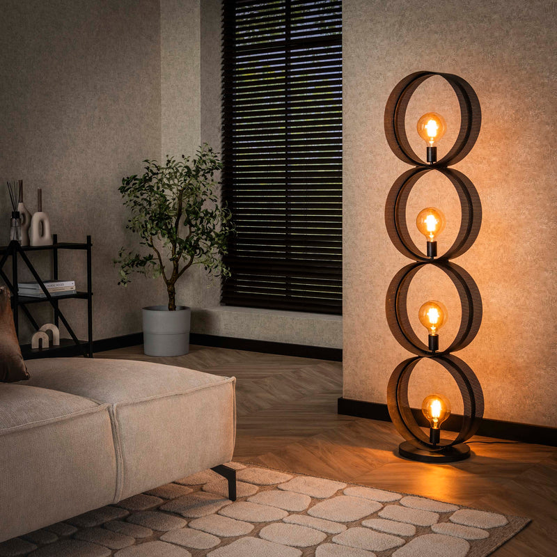 Vloerlamp Ring mesh 4L