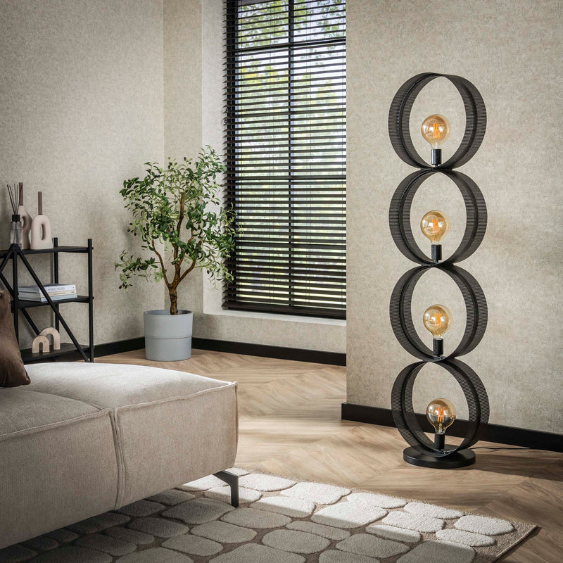 Vloerlamp Ring mesh 4L