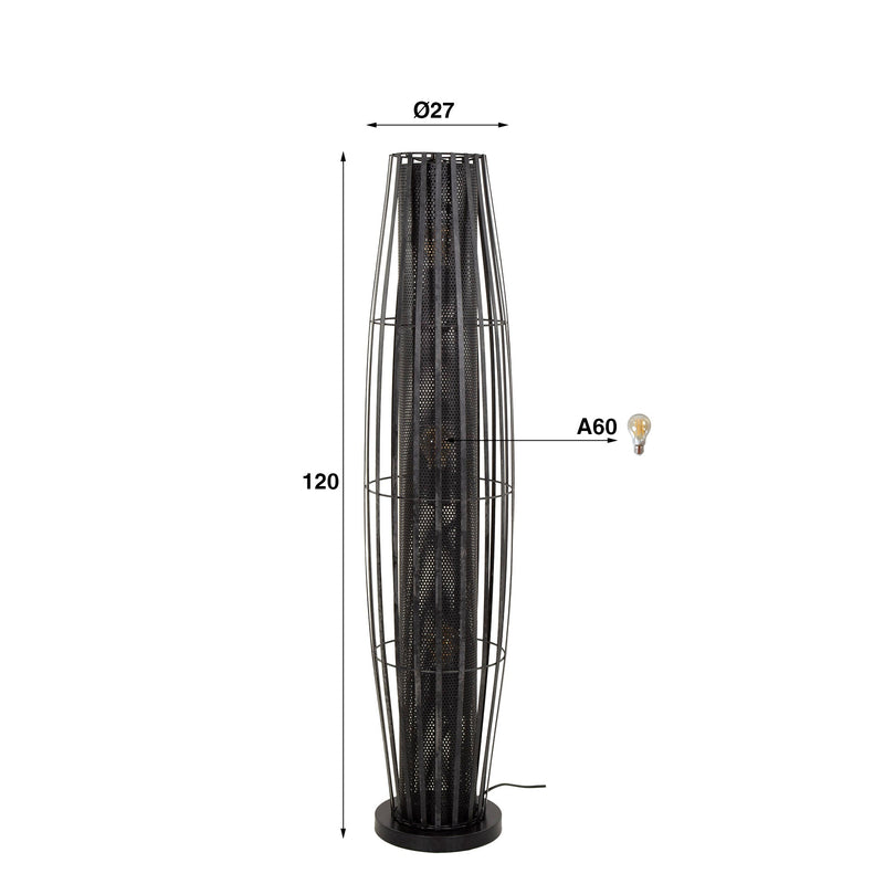 Vloerlamp Cylinder Mesh 3L 120