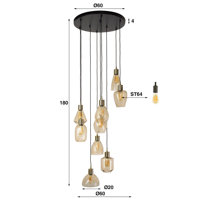 Hanglamp Leaf 9L