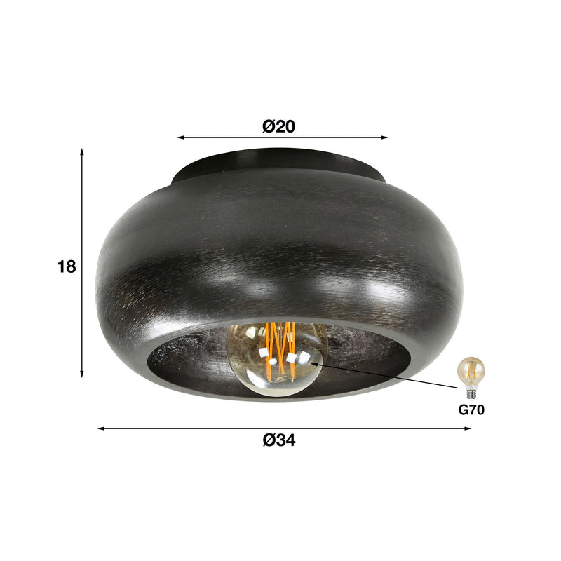 Plafondlamp Sky 1L Ø34