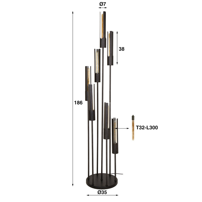 Vloerlamp Tube 7L