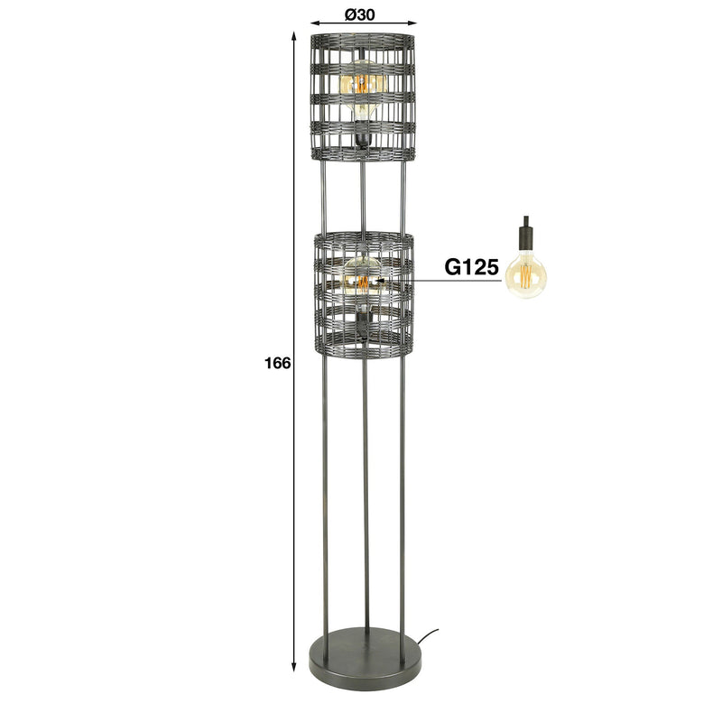 Vloerlamp Metal Blinds 2L