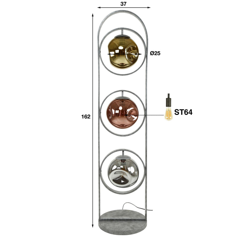 Vloerlamp Stellar 3L