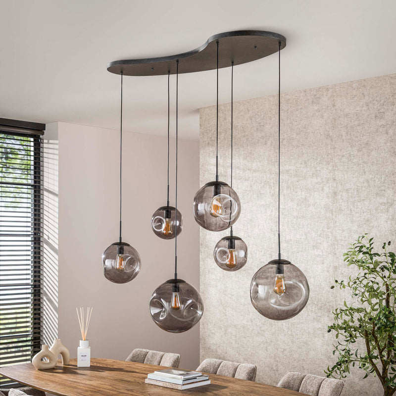 Hanglamp Stellar Black 6L
