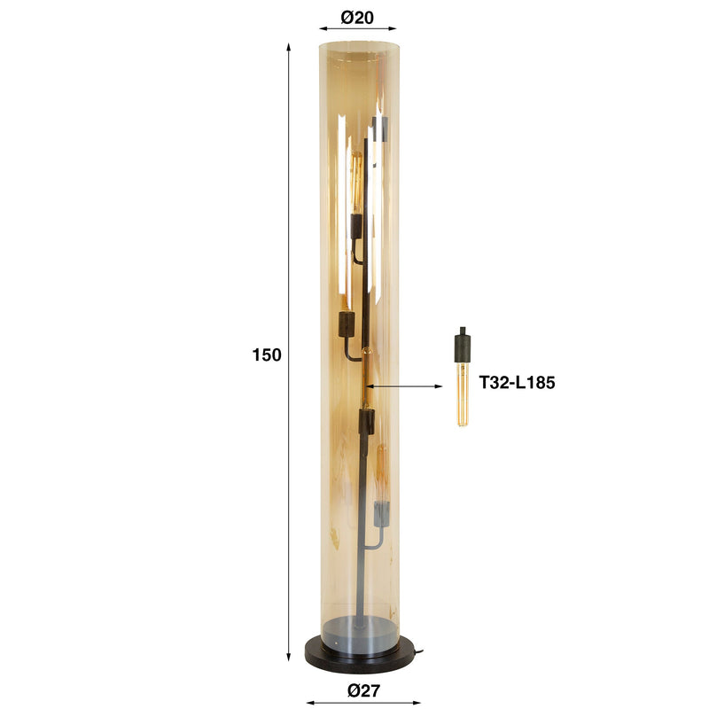 Vloerlamp Tube Glass 5L