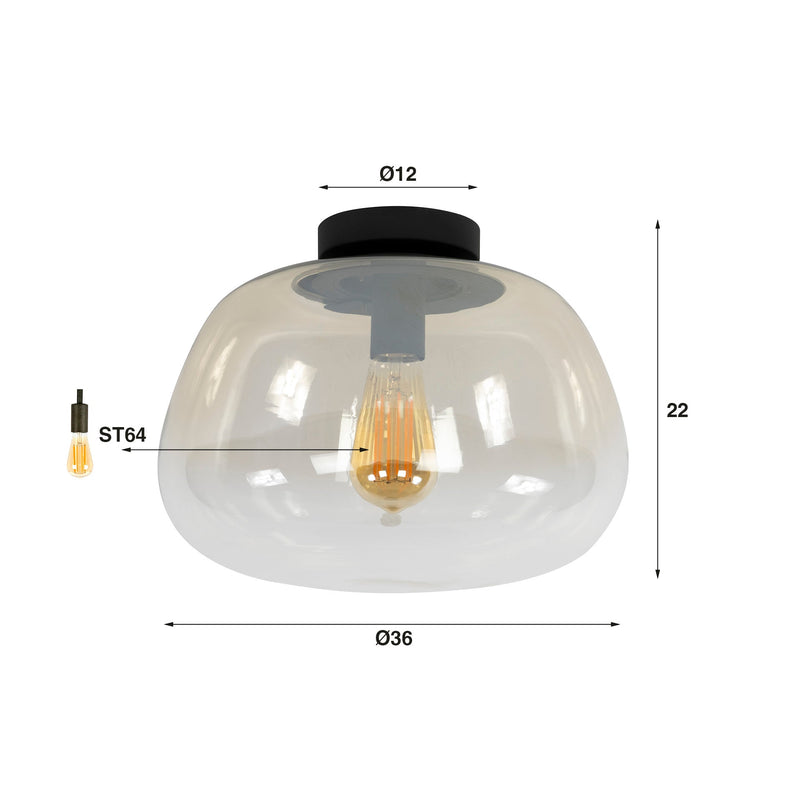 Plafondlamp Pulse Shaded 1L