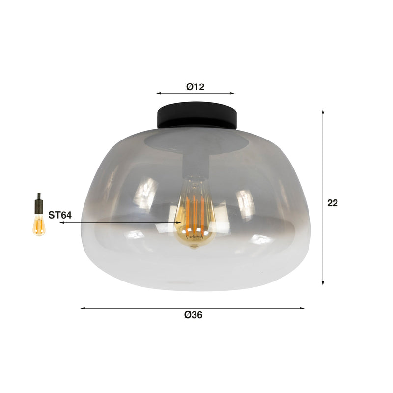 Plafondlamp Pulse Shaded 1L