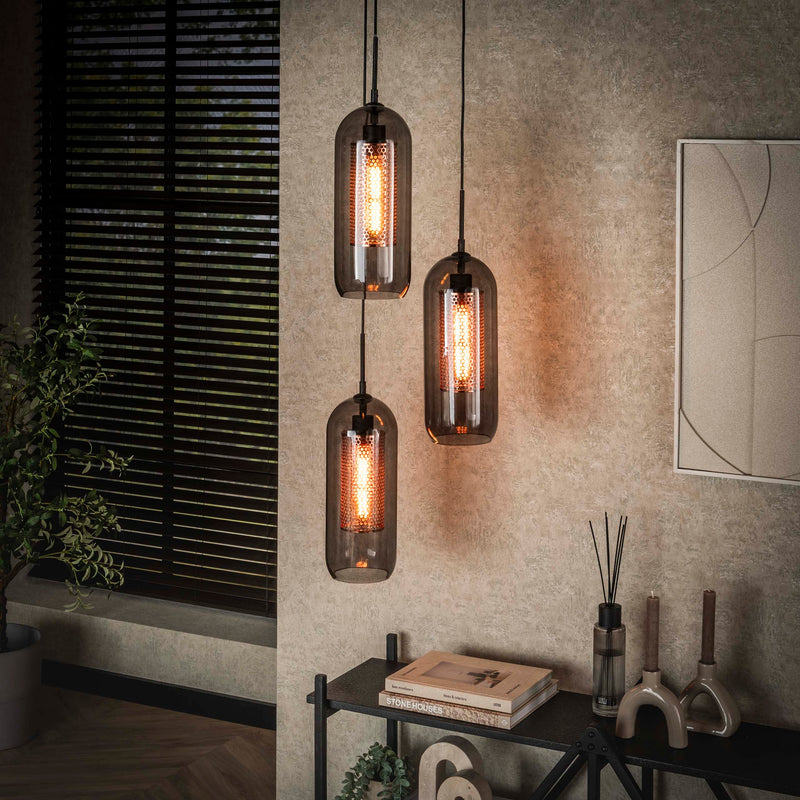 Hanglamp Smoke Mesh 3L