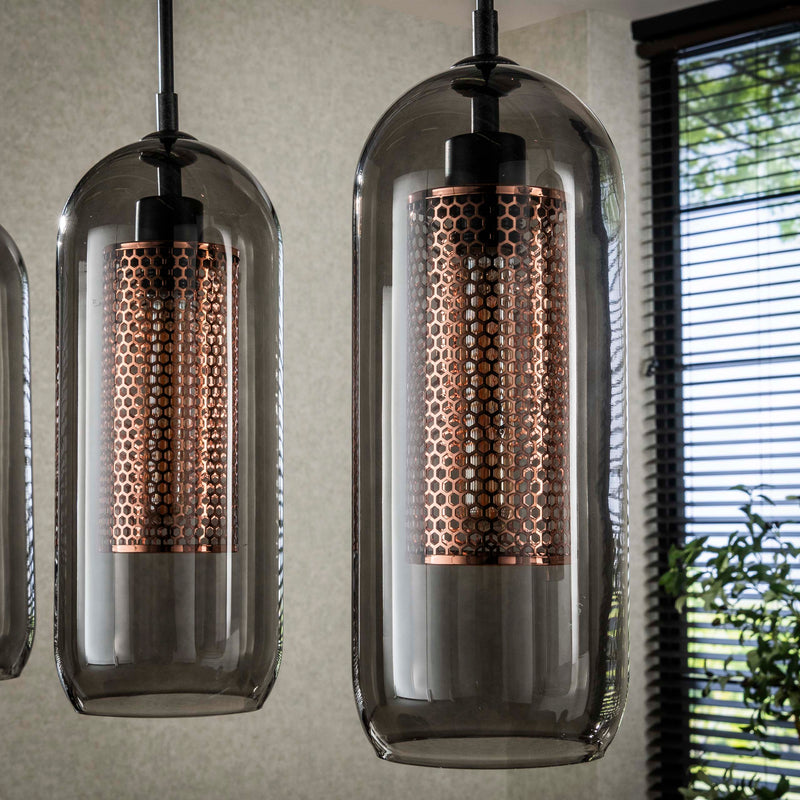 Hanglamp Smoke Mesh 4L