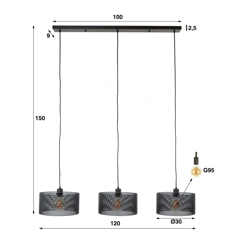 Hanglamp Mesh Round 3L