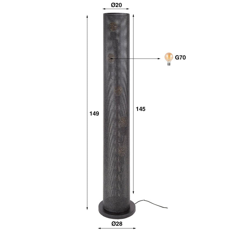 Vloerlamp Tubon Mesh 5L