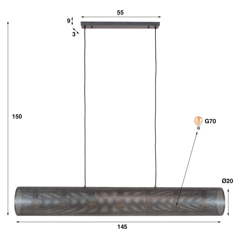 Hanglamp Tubon Mesh 7L