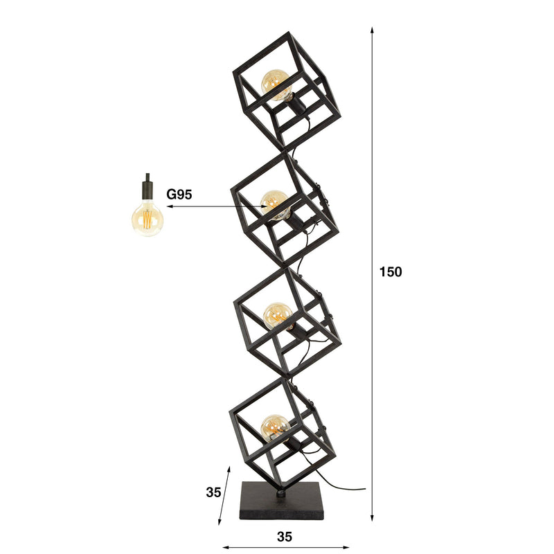 Vloerlamp Cube 4L