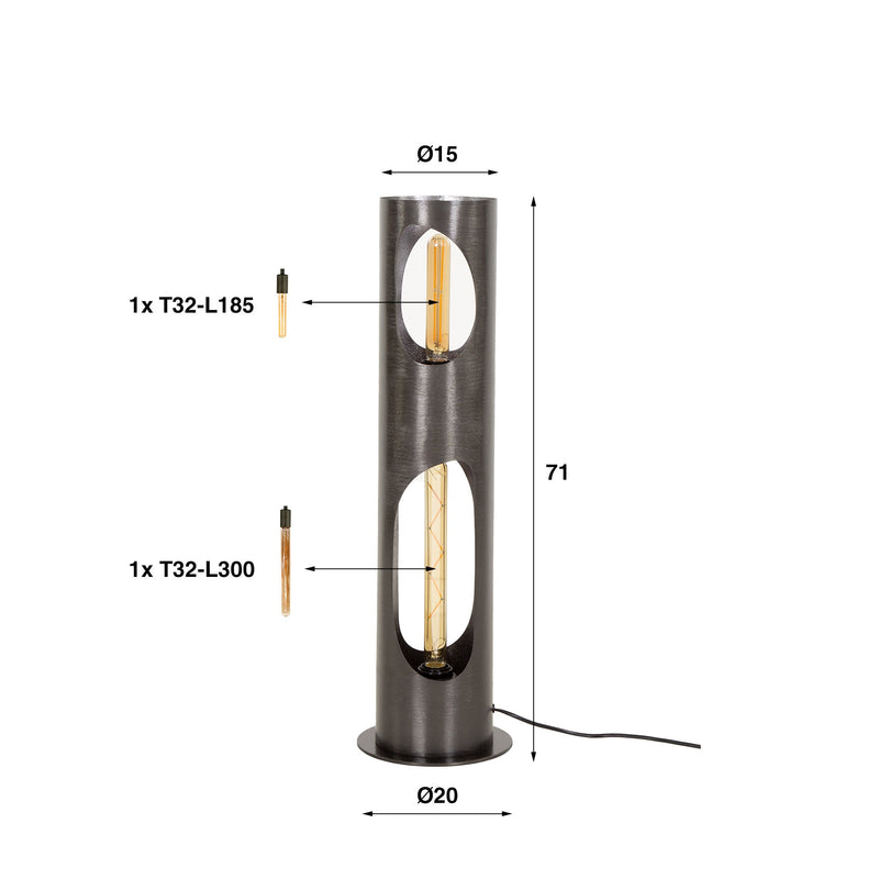 Vloerlamp Organic Cylinder 2L