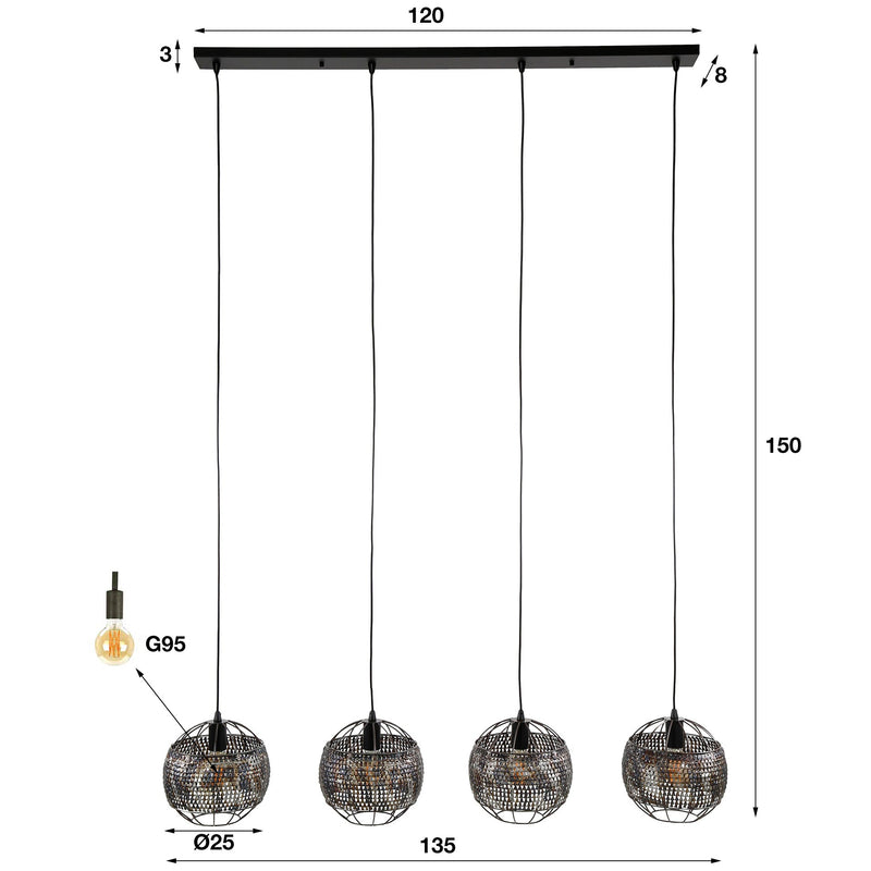 Hanglamp Armor Open 4L
