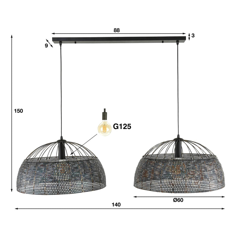Hanglamp Armor Open 2L Ø60