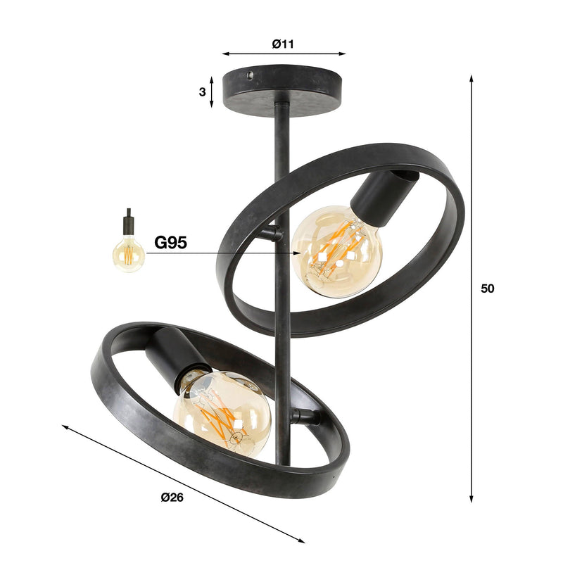 Plafondlamp Hover 2L
