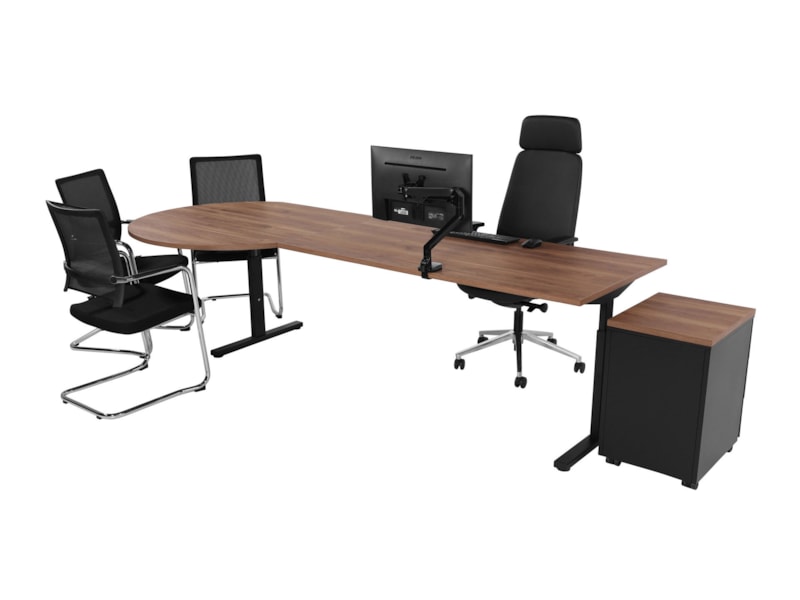 Elektrisch zit-sta bureau met vergaderstuk YOUP11