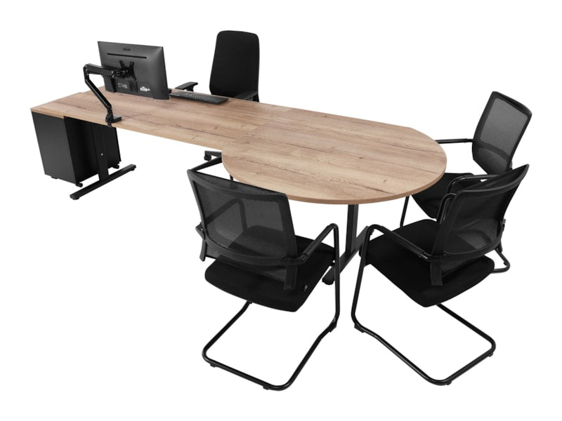 Elektrisch zit-sta bureau met vergaderstuk YOUP11