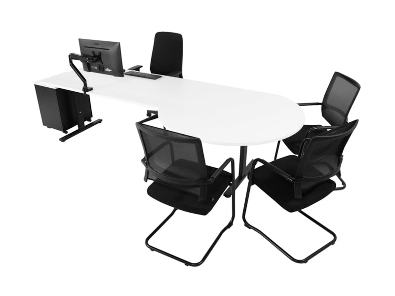 Elektrisch zit-sta bureau met vergaderstuk YOUP11