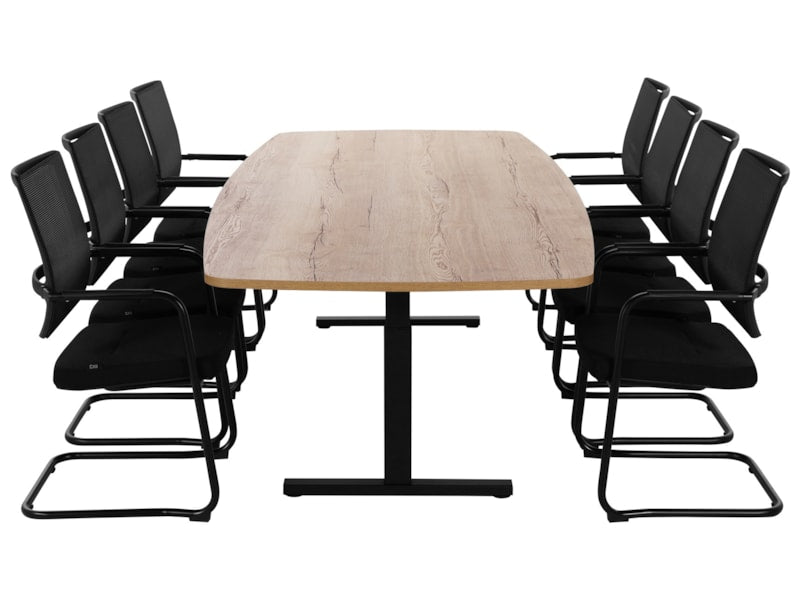 Vergadertafel Tube deens ovaal