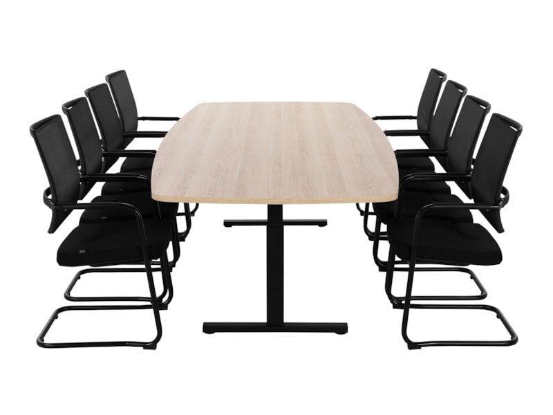 Vergadertafel Tube deens ovaal